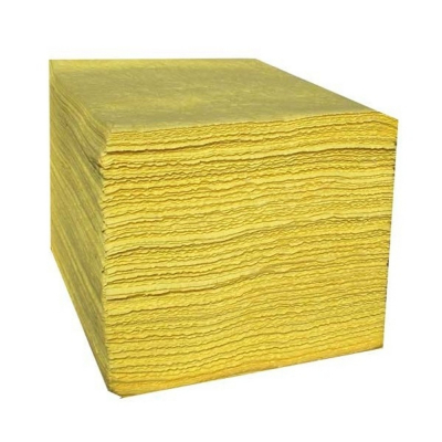 Feuilles absorbantes 102 et 120 L,  2 couches jaune, produits chimiques