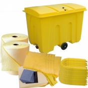 Kit d'intervention mobile de 800 litres, hydrocarbure, tous liquides, chimique