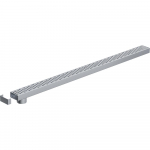 BG-FLEX, BG-TM caniveau de terrasse partie E, RB 60, H 30, L 1000mm, sortie DN 50, Inox