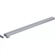 BG-FLEX, BG-TM caniveau de terrasse partie E, RB 60, H 30, L 1000mm, sortie DN 50, Inox