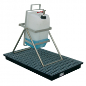 Chevalet inox pour bidon jusqu'à 60 litres