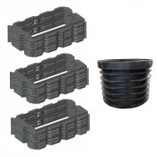Pack rehausses hauteur 300mm - filtre seul Bionut 18EH sortie HAUTE