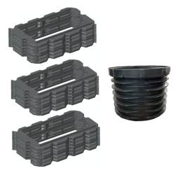 Pack rehausses hauteur 300mm - filtre seul Bionut 18EH sortie HAUTE