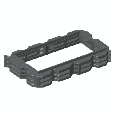 Rehausse rectangulaire  hauteur 150 mm pour le filtre du pack BIONUT