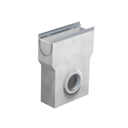 Avaloir avec cornière inox ou galva et panier à sédiment pour TEC 150