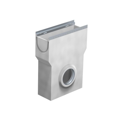 Avaloir avec cornière inox ou galva et panier à sédiment pour TEC 150