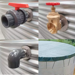 Accessoires pour cuves à eau en acier