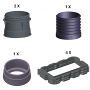 Pack de rehausses supplémentaires pour BIONUT 12 EH sortie haute de SIMOP