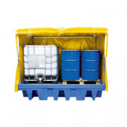 Bac de rétention 1140 Litres avec armature et couverture Bac de rétention 1140 Litres avec armature et couverture