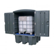 Bac de rétention plastique fermé pour 1 cuve IBC
