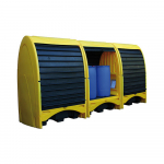 Box de rétention sécurisé pour extérieur 2 ou 4 fûts 250 L