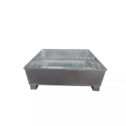 Bac de rétention palette galvanisé pour 4 fûts de 440 litres