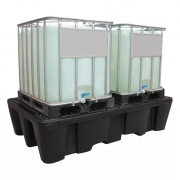 Bac de rétention pour 2 IBC, capacité de rétention 1100 L