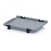 Couvercle avec charnières pour bacs Euronorm 300 x 200 mm