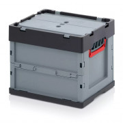 Bac Euronorm 400 x 300 mm pliable avec couvercle