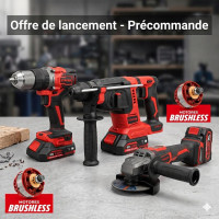 Pack "Offre de Lancement" Stayer 18V Brushless L20 Meuleuse + Perforateur + Perceuse