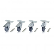 Lot de 4 roues pivotantes pour palox 1200x800 et 1200x1000