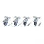 Lot de 4 roues pivotantes pour palox 1200x800 et 1200x1000