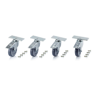 Lot de 4 roues pivotantes pour palox 1200x800 et 1200x1000