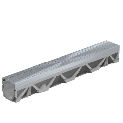 Caniveau de drainage, eaux pluviales, BG-FILCOTEN tec avec cornières, DN 100, 150,  200 mm