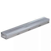Caniveau extérieur pour eaux pluviales BG-FILCOTEN tec mini, avec cornières DN 100 mm