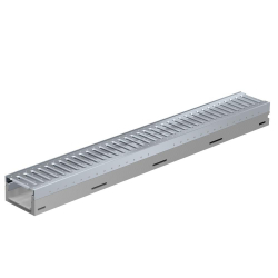 Caniveau extérieur pour eaux pluviales BG-FILCOTEN tec mini, avec cornières DN 100 mm