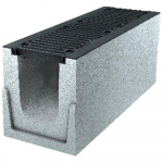 Caniveau béton grande longueur, F900, grilles fonte, BG-GREENPIPE BIG I, DN 200 à 500 mm