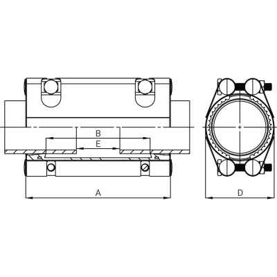 Raccord universel de réparation inox NEO - PN16 - PLASSON