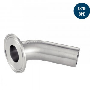 Coude 45 degrés clamp à souder en inox et métal divers