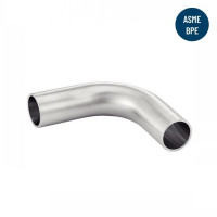 Coude 92 degrés à souder ASME BPE en inox et métaux