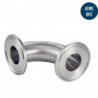 Coude 88 degrés sorties clamp inox - Raccords inox acier