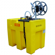 Cuve d'arrosage 450 L, équipée d'un plateau pompe et enrouleur