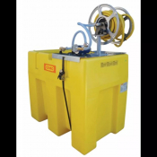 Cuve d'arrosage 600 L, équipée d'un plateau pompe et enrouleur