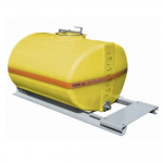 Cuve ovale à eau de 4000 L nue en PFV sur plateau