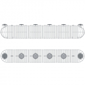 Citerne à eau enterrée pré-équipée de 80000 Litres