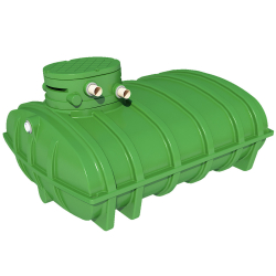 Cuve à eau de pluie plate 6000 L pré-équipée