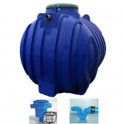 Cuve de stockage d'eau 3000 L pré-équipée avec filtre