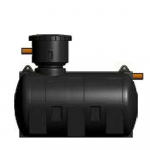 Cuve de stockage d'eau à enterrer de 1000  L avec panier filtrant et raccords