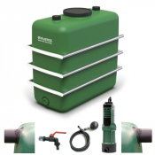 Cuve à eau 1100 litres avec système de pompe pour le jardin