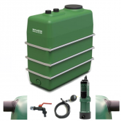 Cuve à eau 1500 litres avec système de pompe pour le jardin