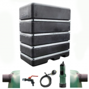 Cuve à eau 4000 litres avec système de pompe pour le jardin