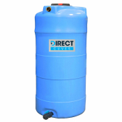 Cuve à eau de pluie verticale pré-équipée vanne de 1500  L