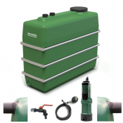 Cuve à eau renforcée 2000 litres avec système de pompe pour le jardin