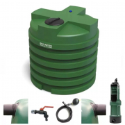 Cuve à eau ronde 4000 litres avec système de pompe pour le jardin