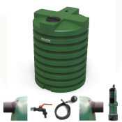 Cuve à eau ronde 6000 litres avec système de pompe pour le jardin