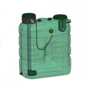 Cuve de récupération d'eau de pluie équipée avec sortie basse - 2000 L