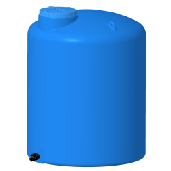 Cuve à eau potable ACS ronde aérienne avec vanne - 4000 L