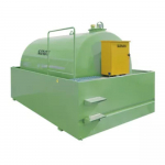 Cuve simple paroi hors sol 2000 litres pour essence, avec bassin de rétention