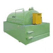 Cuve simple paroi hors sol 2000 litres pour essence, avec bassin de rétention