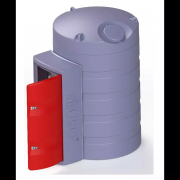 Cuve 2500 L pour stockage de GNR équipée avec grande armoire